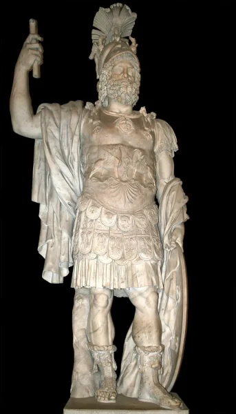 Marmorstatue av krigsguden Mars i Musei Captolini i Roma. Kilde: Jean-Pol Grandmont